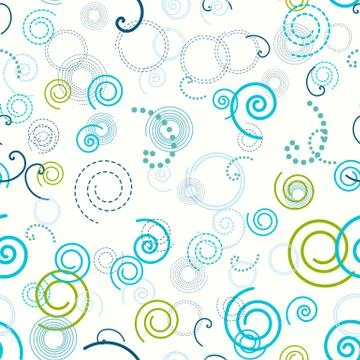 Seamless pattern. Swirls, spiral circle abstract vector background. Illustrazione stock