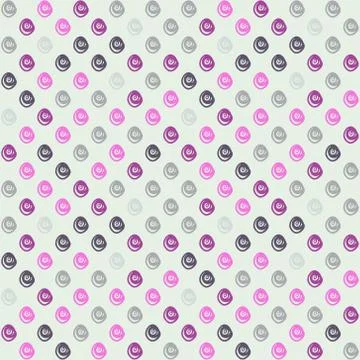 Seamless pattern with swirls on white background Stock Illustration