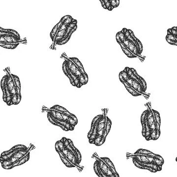 Seamless pattern swiss chard sketch hand drawn Stock Illustration