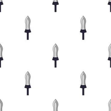 Seamless pattern with sword icons. Vector illustration for design, web. Stock Illustration