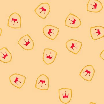 Seamless pattern sword shield knight cartoon vector Stock Illustration