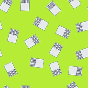 Seamless pattern symbol aa battery charger cartoon vector Stock Illustration