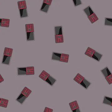 Seamless pattern symbol button phone cartoon vector Stockillustratie