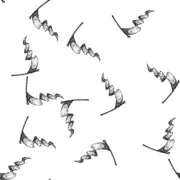 Seamless pattern symbol flag waving sketch hand drawn Stock Illustration