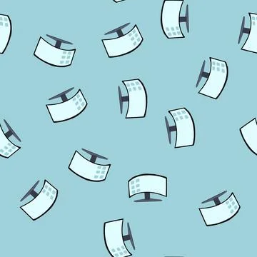 Seamless pattern symbol flexible screen cartoon vector Illustrazione stock