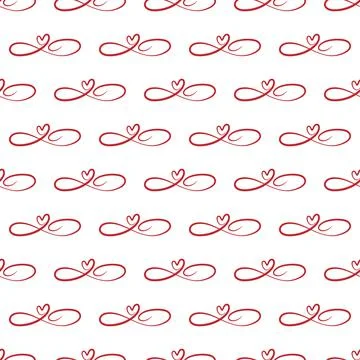 Seamless pattern with the symbol of infinite love for texture, textiles, pack Stock Illustration
