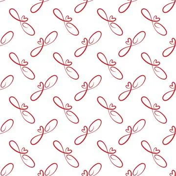 Seamless pattern with the symbol of infinite love for texture, textiles, pack Stock Illustration