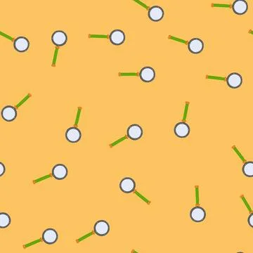 Seamless pattern symbol magnifying glass cartoon vector Stock Illustration