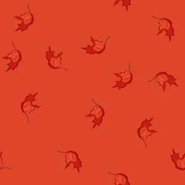 Seamless pattern symbol maple leaf cartoon vector 스톡 일러스트