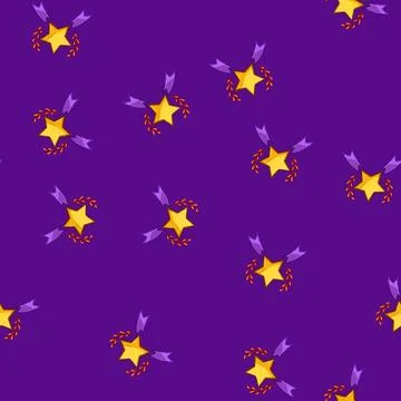 Seamless pattern symbol star badge cartoon vector Stockillustratie