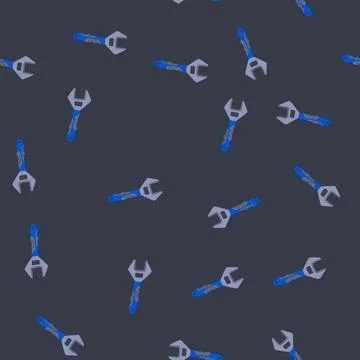 Seamless pattern symbol wrench cartoon vector Stock Illustration
