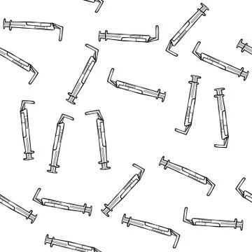 Seamless pattern with syringes. Stock Illustration