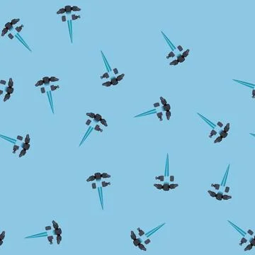 Seamless pattern system garden sprinkler cartoon vector Stock Illustration