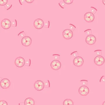 Seamless pattern table desk fan cartoon vector Stock Illustration