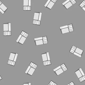 Seamless pattern table desk organizer cartoon vector Stock Illustration
