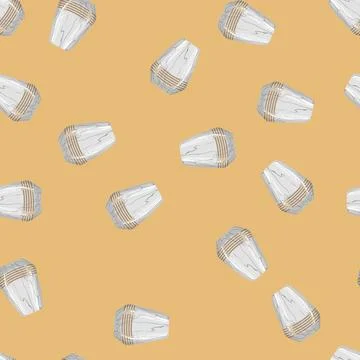 Seamless pattern table marble vase cartoon vector 库存插图