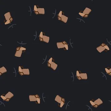 Seamless pattern table office chair cartoon vector Illustrazione stock