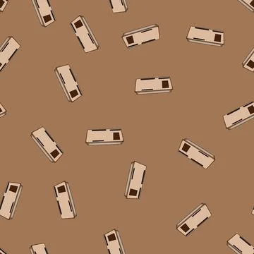 Seamless pattern table portable lap desk cartoon vector イラスト素材