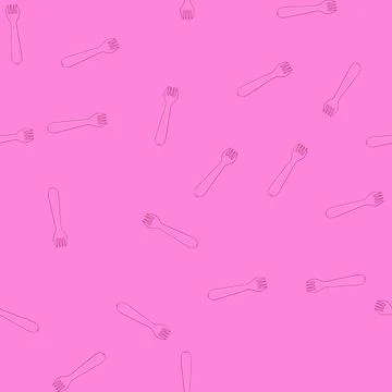 Seamless pattern table toddler fork cartoon vector Stock Illustration