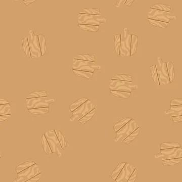 Seamless pattern table wooden pizza board cartoon vector Illustrazione stock