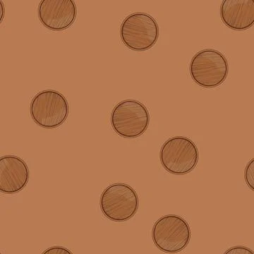 Seamless pattern table wooden pizza board cartoon vector Stock Illustration