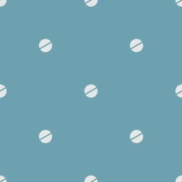 Seamless pattern with tablet icon on blue background. Flat style. Vector. Stock Illustration