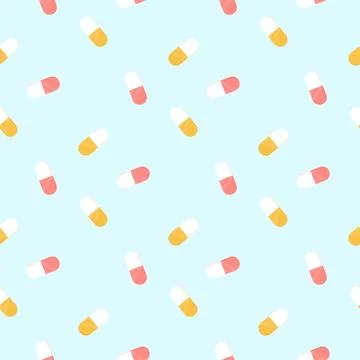 Seamless pattern tablets pills pills , medical drug Illustrazione stock