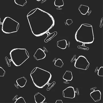 Seamless pattern. Tableware, tableware for a bar, restaurant. Stock Illustration