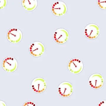 Seamless pattern tachometer speedometer cartoon vector 스톡 일러스트