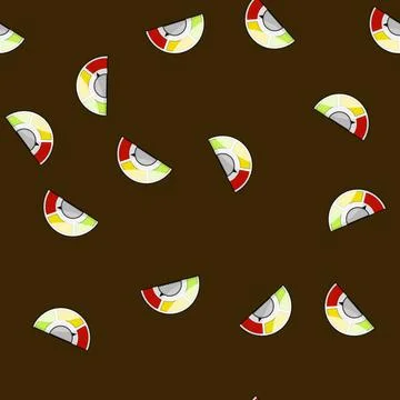 Seamless pattern tachometer speedometer cartoon vector Stock Illustration