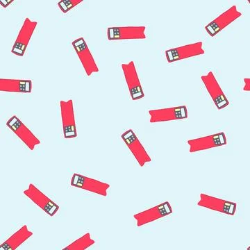 Seamless pattern tag digital bookmark cartoon vector Stock Illustration