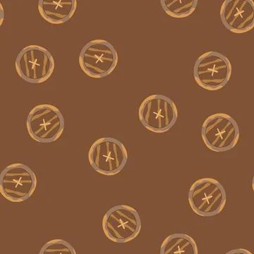 Seamless pattern tailor sewing button cartoon vector Stock Illustration