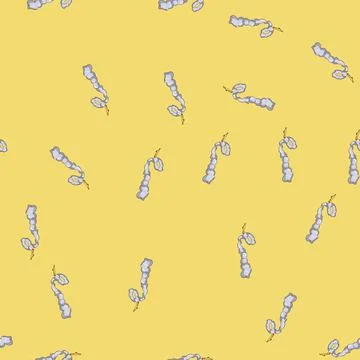 Seamless pattern take rocket launch smoke cartoon vector Stock Illustration