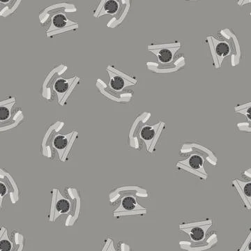 Seamless pattern talk telephone retro cartoon vector Stock Illustration