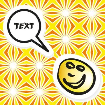 Seamless pattern with a talking smiley Illustrazione stock