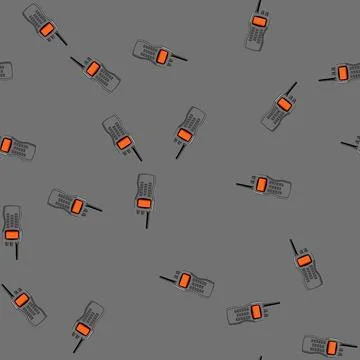 Seamless pattern talkle radio transceiver cartoon vector Illustrazione stock