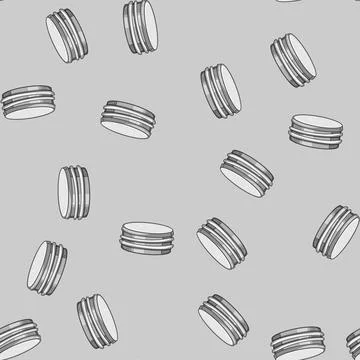 Seamless pattern tamper metall bottle cap cartoon vector Stock Illustration
