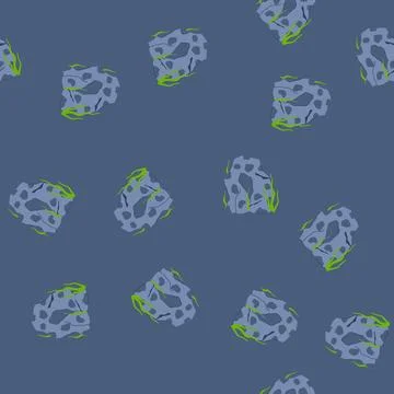 Seamless pattern tank aquarium stone cartoon vector 库存插图