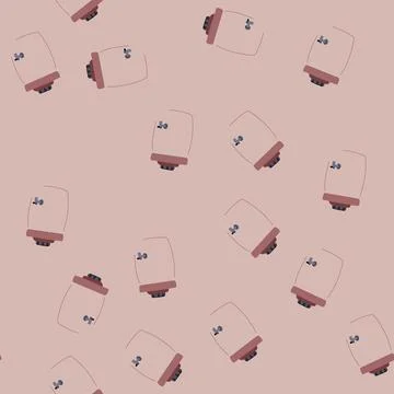 Seamless pattern tank rain barrel cartoon vector Illustrazione stock
