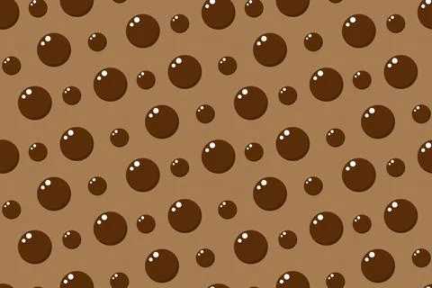 Seamless pattern with tapioca pearls. Bubble tea. Vector illustration Stock Illustration