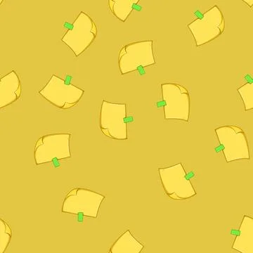 Seamless pattern task pinned paper notes cartoon vector Stock Illustration