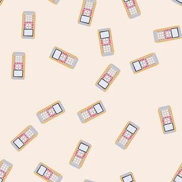Seamless pattern tax graphing calculator cartoon vector Stock Illustration