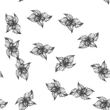 Seamless pattern tea nettle sketch hand drawn Stock Illustration