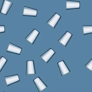 Seamless pattern tea plastic cup cartoon vector Stock Illustration