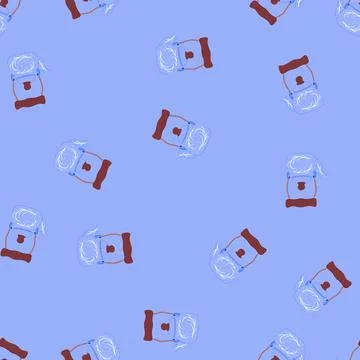 Seamless pattern tea teapot ceramic cartoon vector Stock Illustration