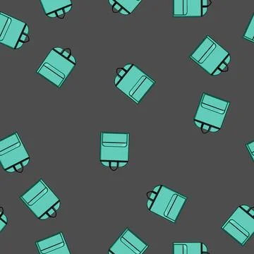 Seamless pattern Teal garment bag for business travel and storage Stock Illustration