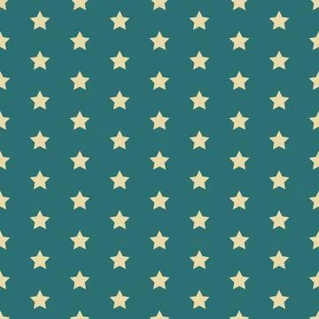 Seamless pattern teal stars modern trendy background geometric repeat design Stock Illustration