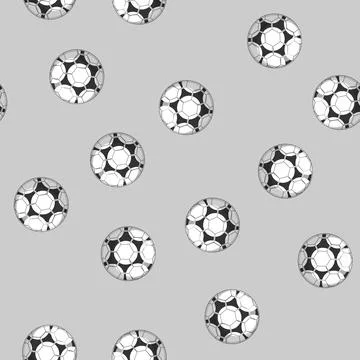 Seamless pattern team soccer ball cartoon vector Stock Illustration