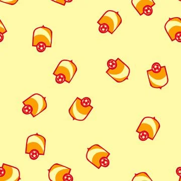 Seamless pattern team soccer emblem cartoon vector Stock Illustration