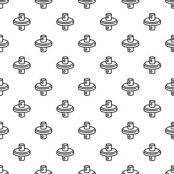 Seamless pattern of technical industrial mechanism components 스톡 일러스트